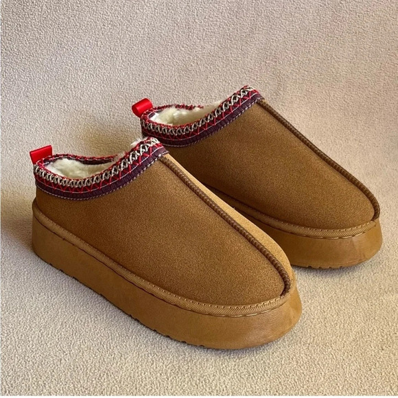 Suede Platform “Tazz” Slippers - Picture 2 of 4